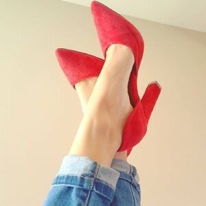 Steve Madden Chanda Red Heels, Size 7.5